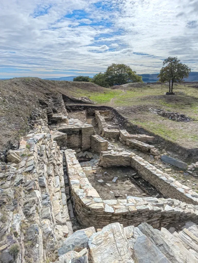 Archaeological remains at Castro de Castromaior near Portomarín