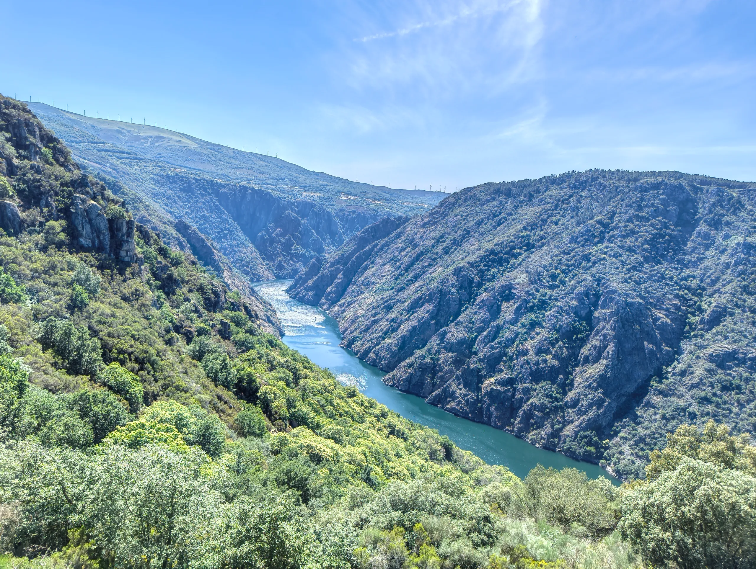 Panorama of the Sil Canyon in Ribeira Sacra, Galicia